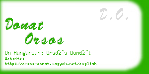 donat orsos business card